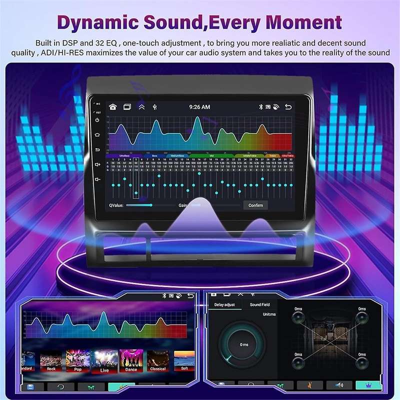 4G+64G Android 13 Car Stereo for 2005-2013, 9inch HD Touch Screen with Wireless CarPlay, AHD Backup