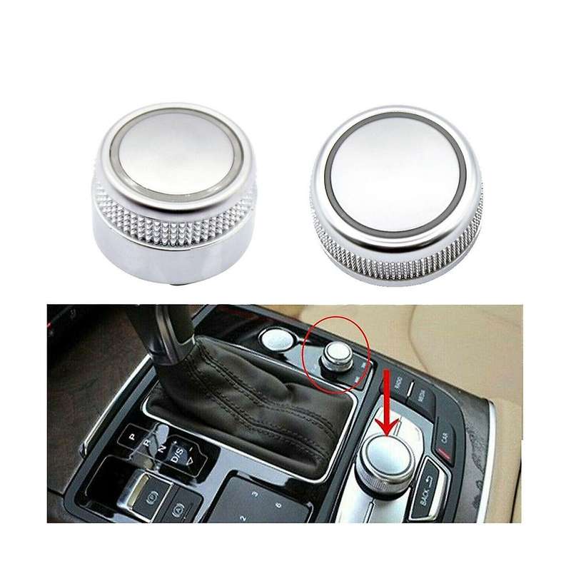 4G0919069 4G0919070 MMI Radio Volume Knob Button Switch & Menu Switch Setting Cover Cap for A6 A7 2