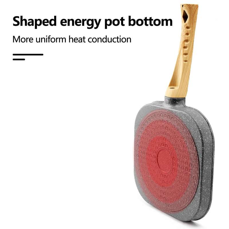 4-hole Omelet Pan for Eggs Ham Pancake Maker Frying Pans Non-stick No Oil-smoke Breakfast Wok