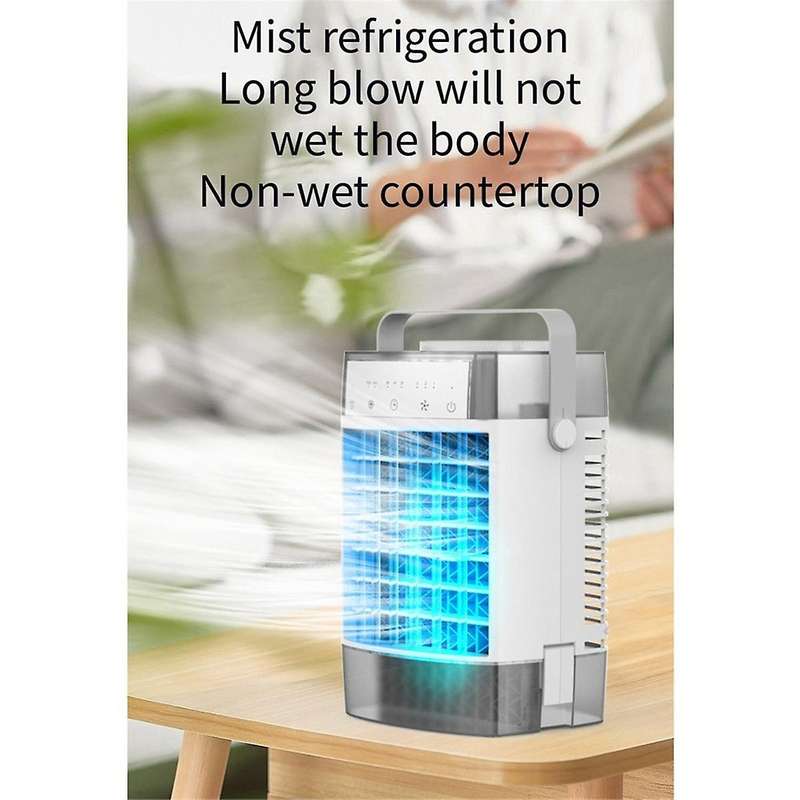 4-IN-1 1000ML Air Cooler 7 Color Lights Personal Mini Conditioner Fan for Room Office