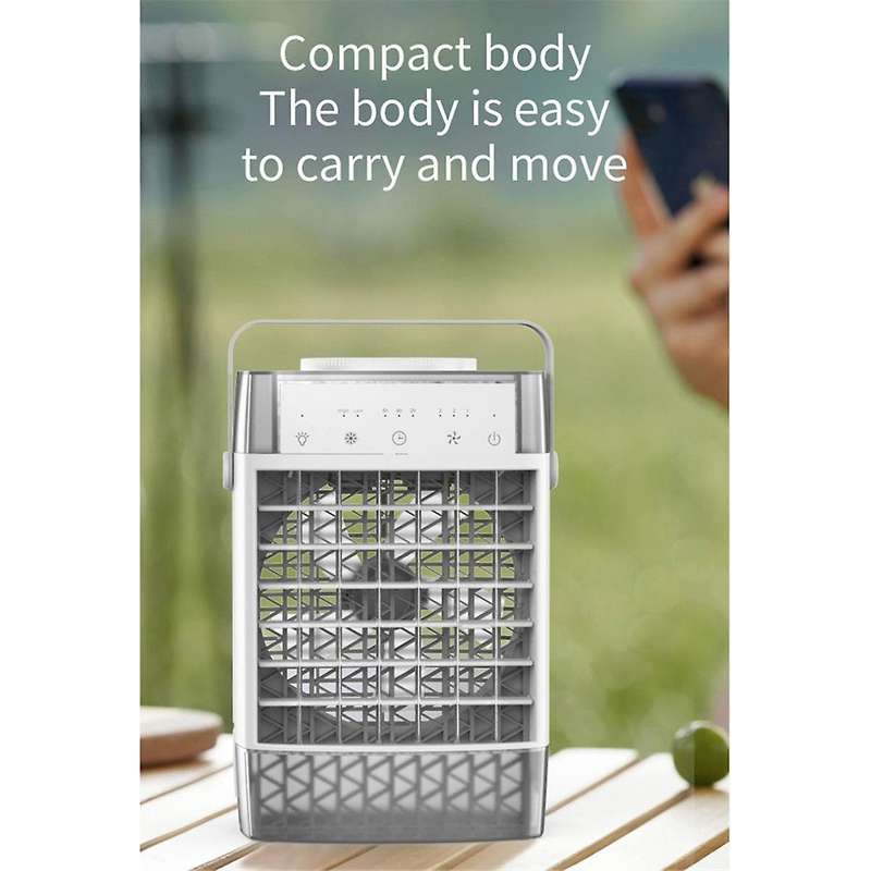 4-IN-1 1000ML Air Cooler 7 Color Lights Personal Mini Conditioner Fan for Room Office