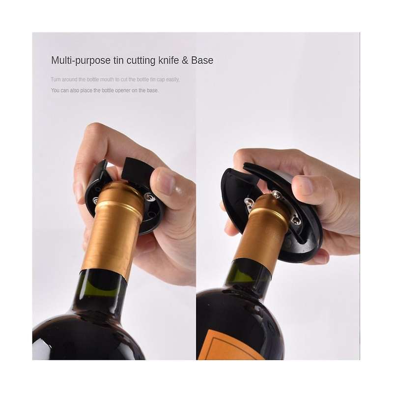 4-in-1 Wine Bottles Opener Electric Wine Opener Rechargeable Corkscrew with Foil Cutter Vacuum Stop