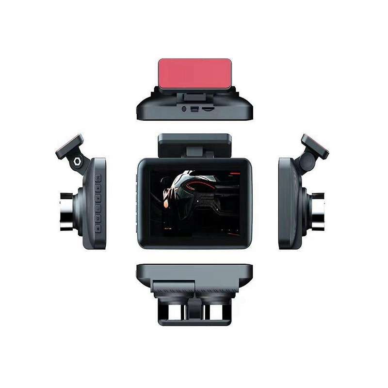 4inch 1080p Three Lens Car Recorder with Parking Monitoring Back-up Video Function Hd Night Vision R
