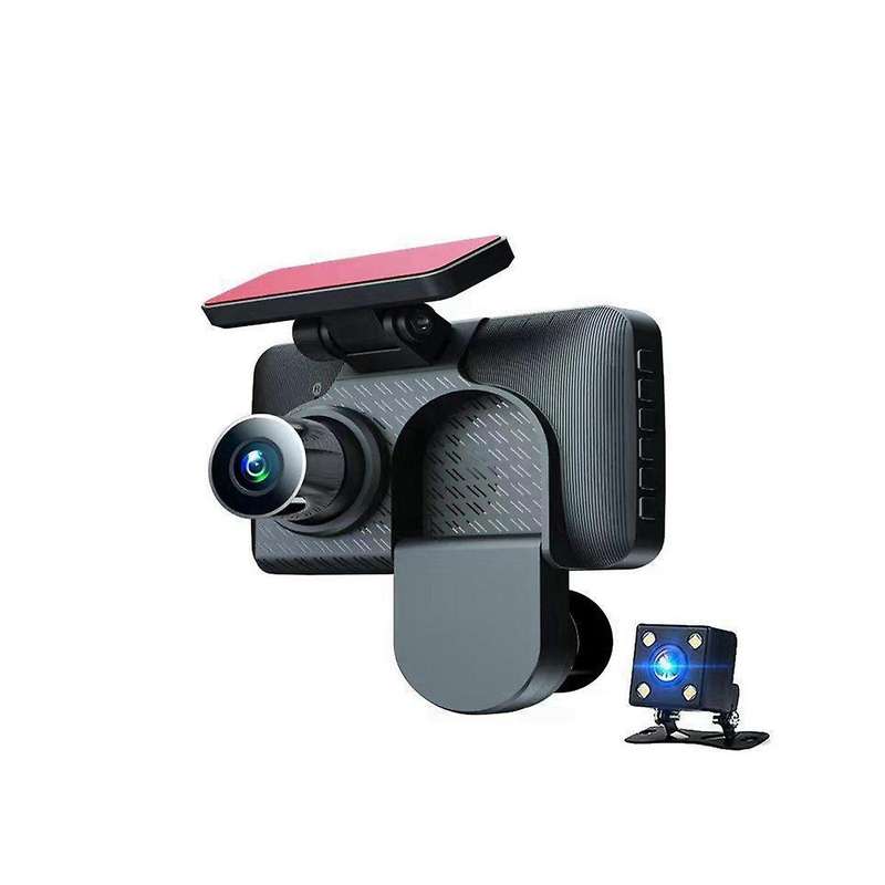 4inch 1080p Three Lens Car Recorder with Parking Monitoring Back-up Video Function Hd Night Vision R