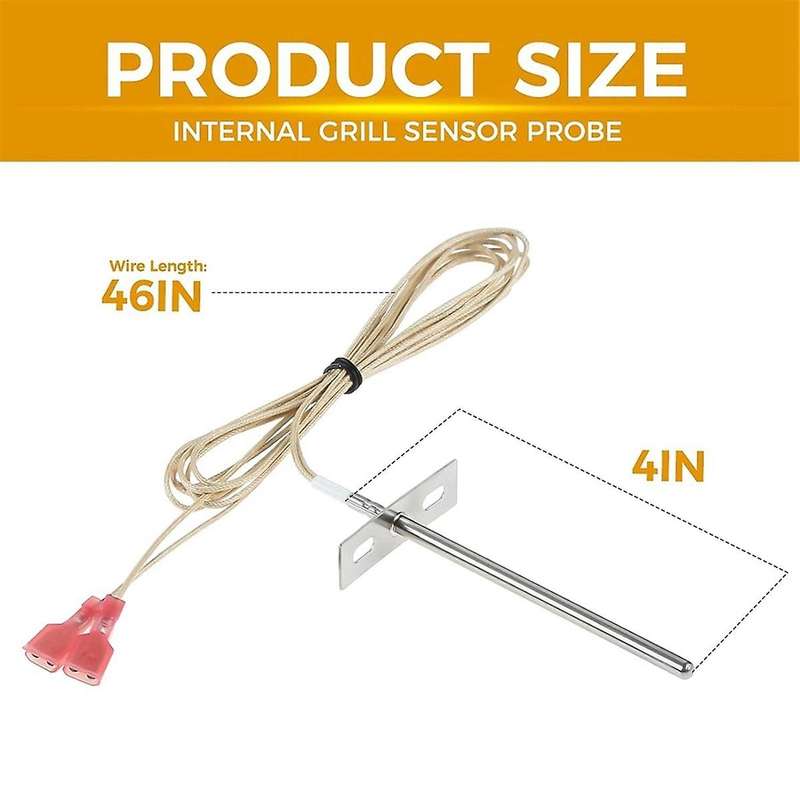 4inch Temperature Probe,Small Temp Sensor Probe Replacement for Rec Tec, Wood Pellet Grills