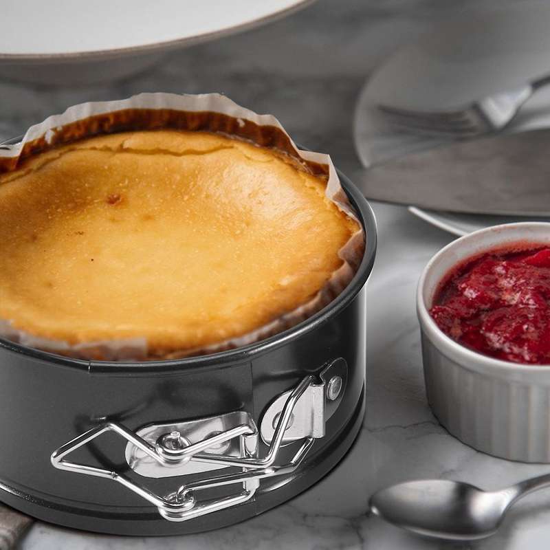 4-Inch Mini SpringCompatiblem Pan Set- 4 Piece Small Nonstick Cheesecake Pan