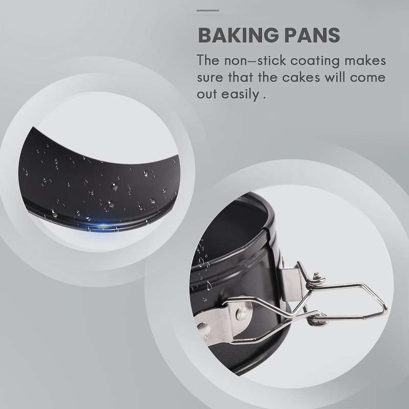 4-Inch Mini SpringCompatiblem Pan Set- 4 Piece Small Nonstick Cheesecake Pan