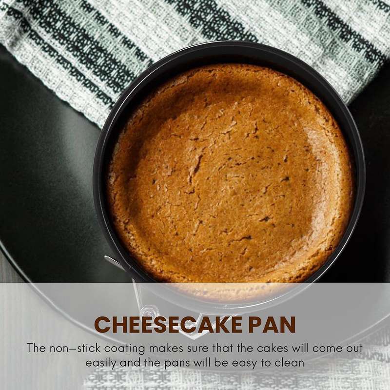 4-Inch Mini SpringCompatiblem Pan Set- 4 Piece Small Nonstick Cheesecake Pan