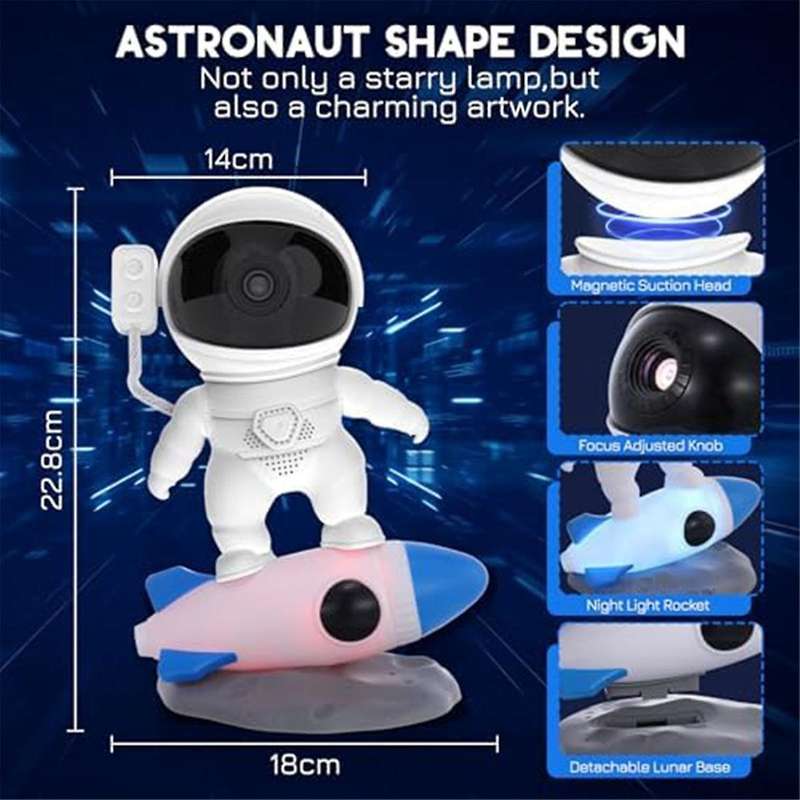 4k Hd Star Projector Galaxy Light, Astronaut Galaxy Projector for Bedroom, Night Light, Gifts for Ch