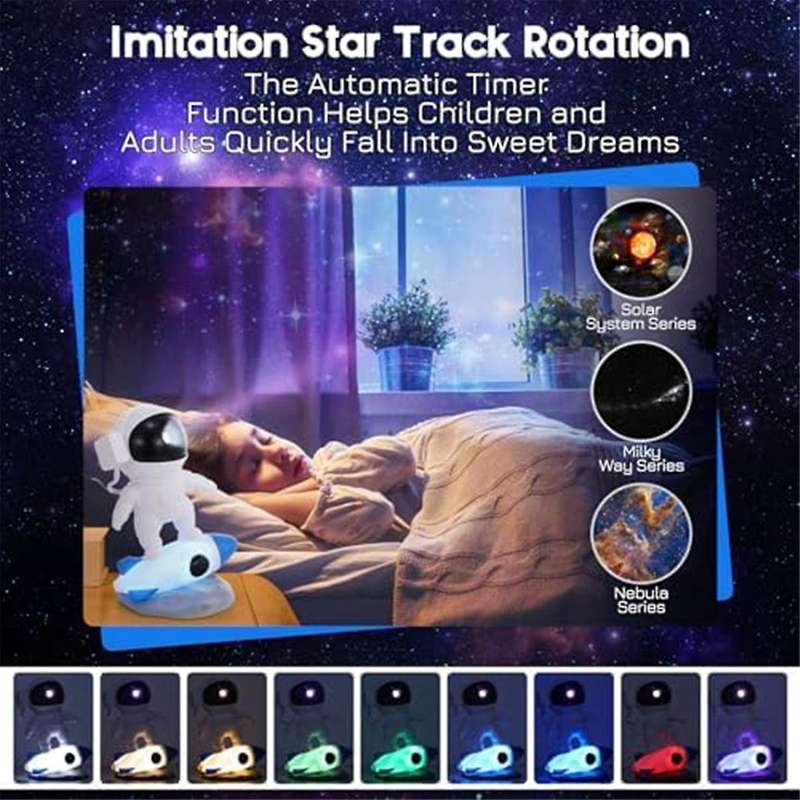4k Hd Star Projector Galaxy Light, Astronaut Galaxy Projector for Bedroom, Night Light, Gifts for Ch