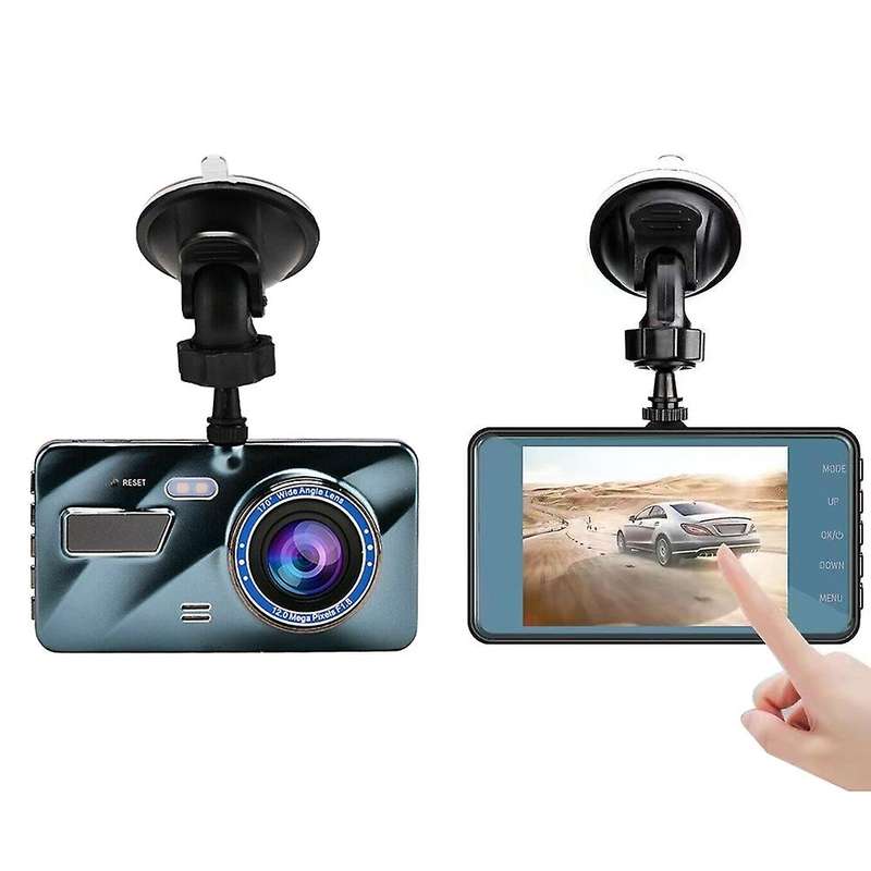 4Inch Touch Screen Dash Cam 1080P Car Dual Lens DVR Camera Driving Video Recorder Car Monitor Front