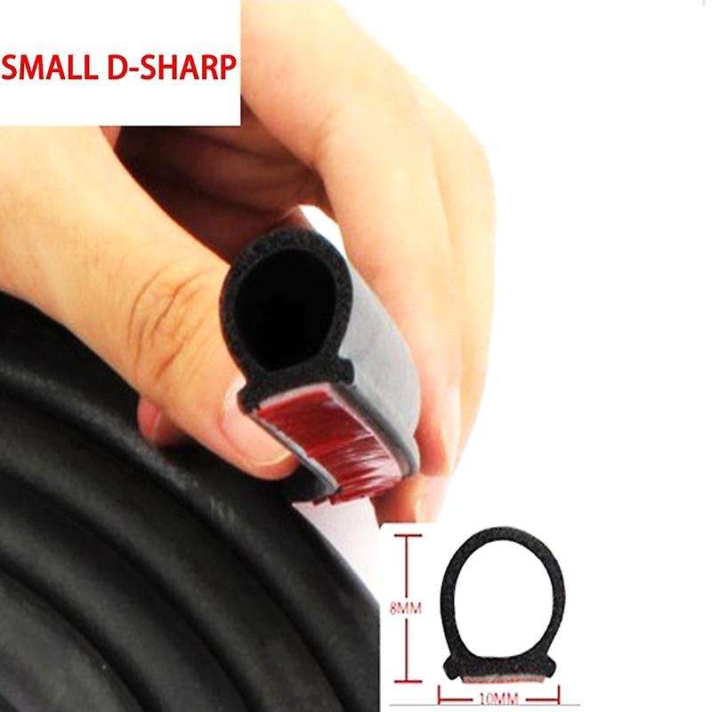 4M Small D-Shape Car Rubber Seal Sound Insulation Car Door Sealing Strip Weather Strip for Engine Ho