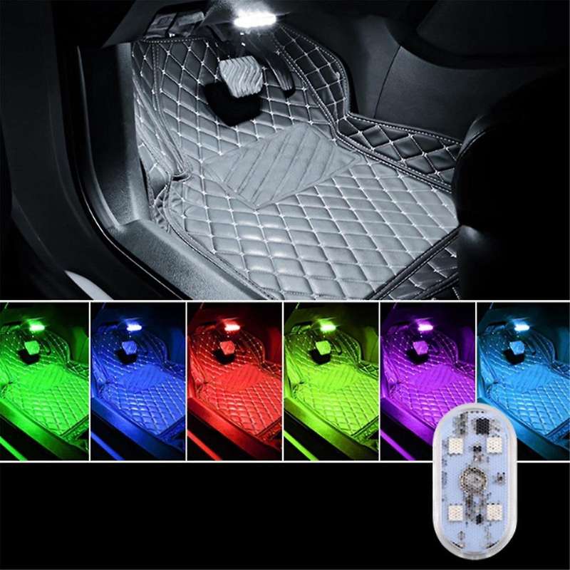 4LED Car Touch Lights Rechargeable Car Interior Dome Light Roof Ceiling Reading Lamps Trunk Magnetic