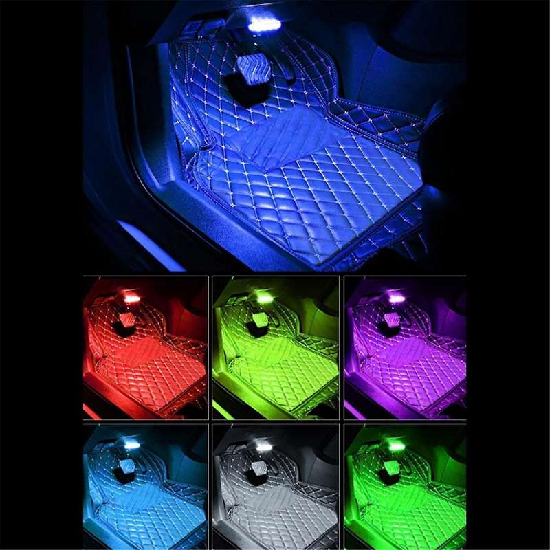 4LED Car Touch Lights Rechargeable Car Interior Dome Light Roof Ceiling Reading Lamps Trunk Magnetic