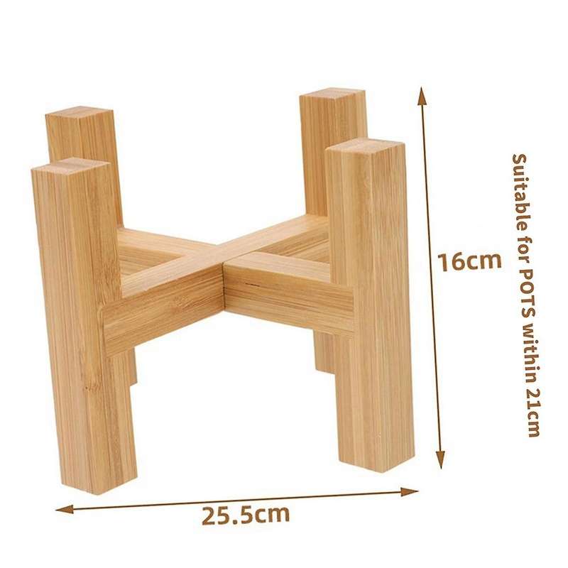 4-Legged Wood Flower Pot Holder Plant and Succulent Flower Pot Base Display Stand Home Garden Patio