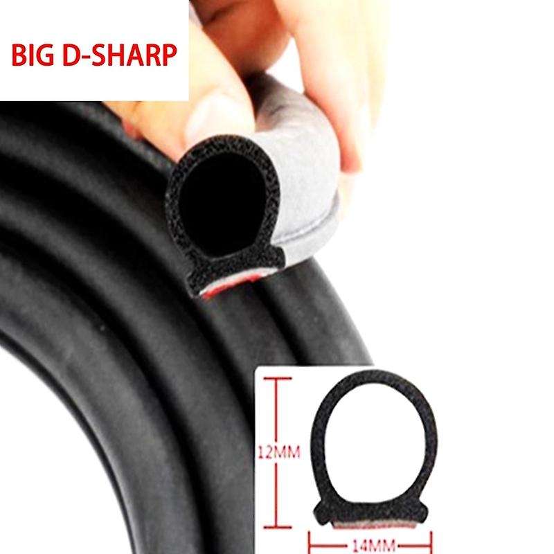 4M Large D-Shape Car Rubber Seal Sound Insulation Car Door Sealing Strip Weather Strip for Engine Ho