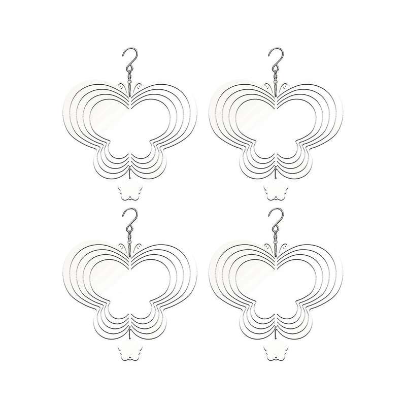 4pack 10 Inch Sublimation Wind Spinner Blanks 3d Hanging Wind Spinners Double Sided Wind Powered Ki