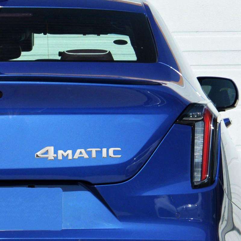 4matic Silver Auto Trunk Door Bumper Badge Decal Emblem Adhesive Tape Sticker Replacement for -
