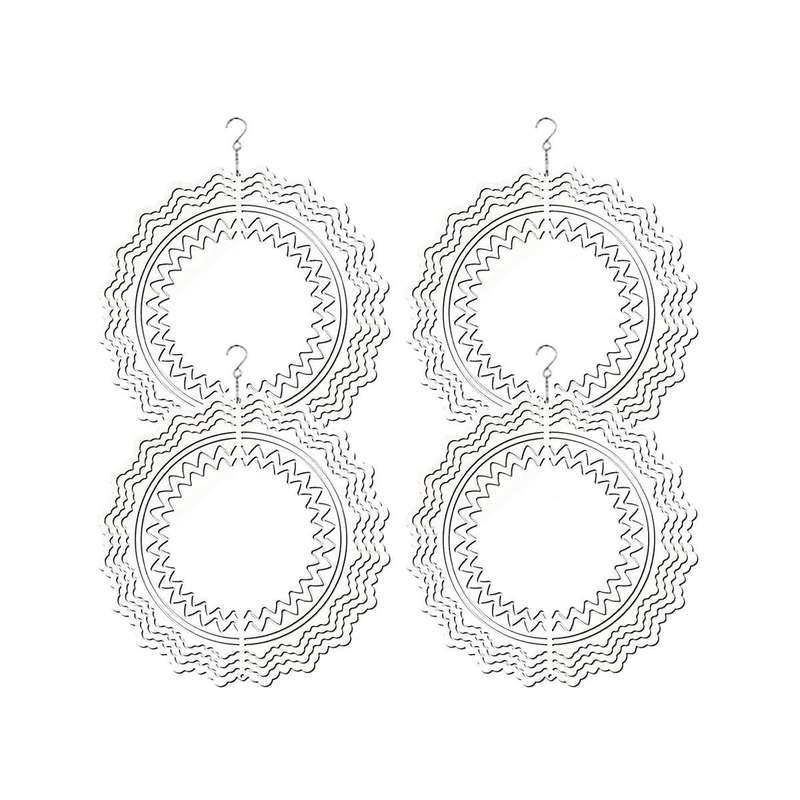4pack 10inch Sublimation Wind Spinner Blanks 3d Aluminum Wind Sculpture Kinetic Spinners Art Orname