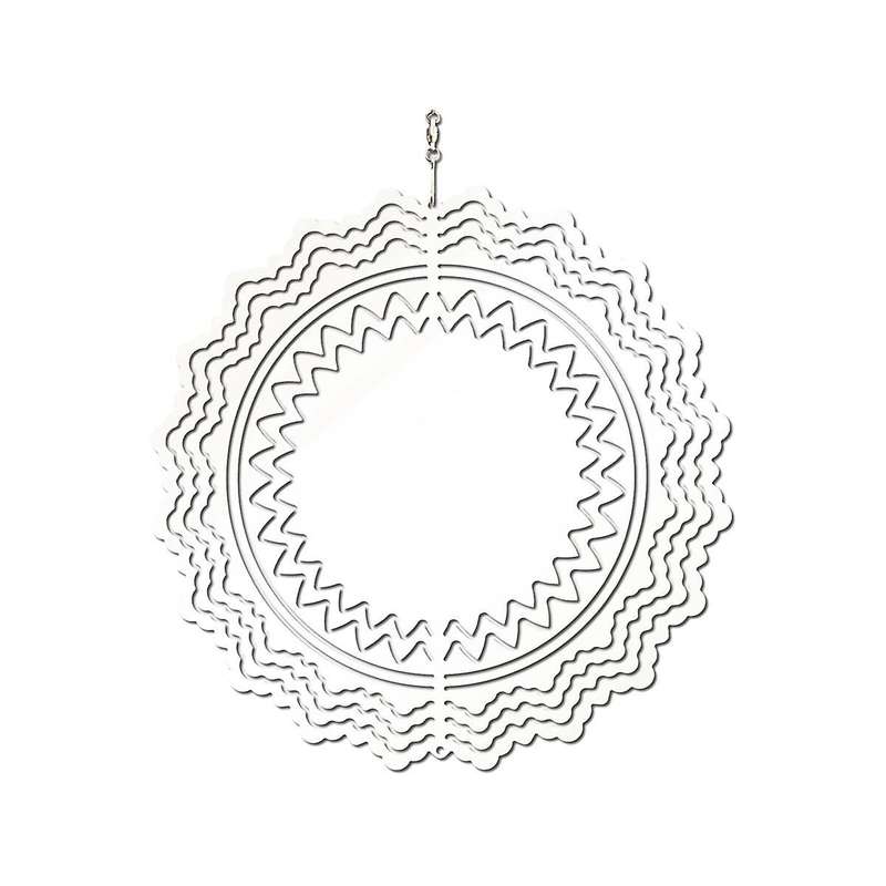4pack 10inch Sublimation Wind Spinner Blanks 3d Aluminum Wind Sculpture Kinetic Spinners Art Orname