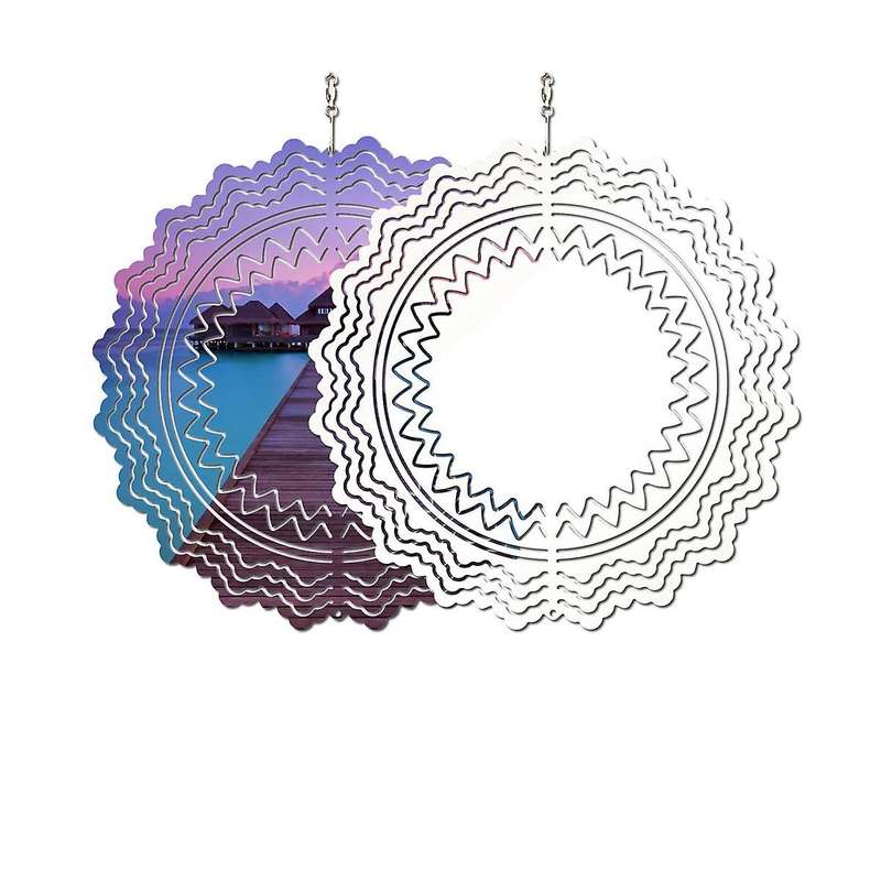 4pack 10inch Sublimation Wind Spinner Blanks 3d Aluminum Wind Sculpture Kinetic Spinners Art Orname