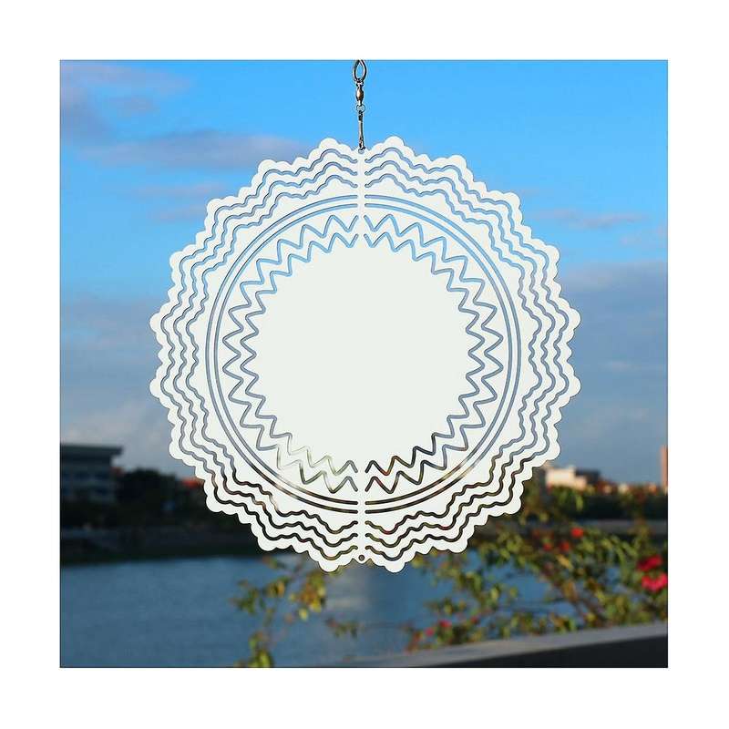 4pack 10inch Sublimation Wind Spinner Blanks 3d Aluminum Wind Sculpture Kinetic Spinners Art Orname