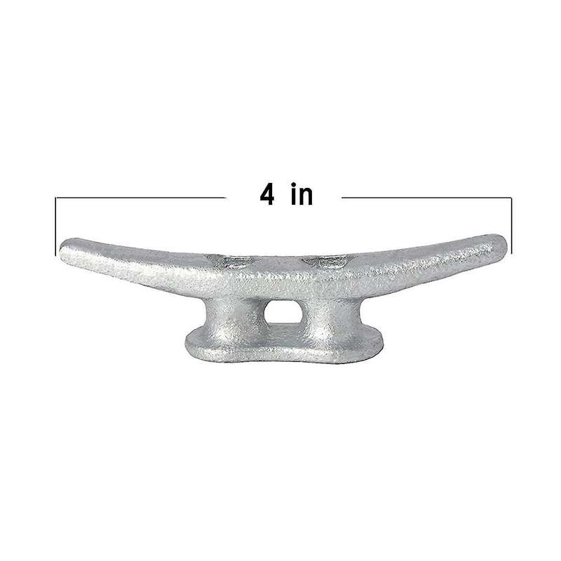 4Pack 4 Inch Galvanized Iron Dock Cleat,Rope Cleat,Anchor Line Cleat-perfect for Boat ,Decks,Piers f