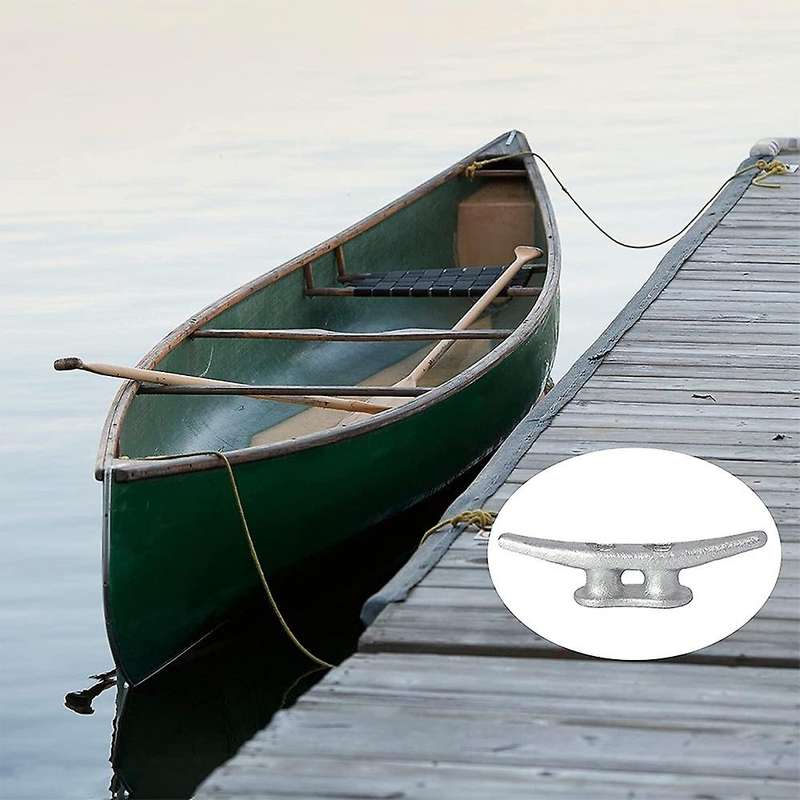 4Pack 4 Inch Galvanized Iron Dock Cleat,Rope Cleat,Anchor Line Cleat-perfect for Boat ,Decks,Piers f