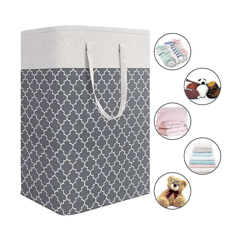 4-pack 75l Laundry Hamper, Collapsible Tall Clothes Hamper with Extended Handles