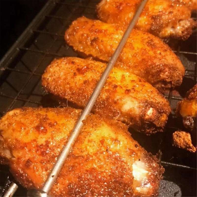 4-Pack BBQ Chicken Wing Grilling Rails, Stainless Steel Wing Rails for Outdoor Picnic Camping Barbec