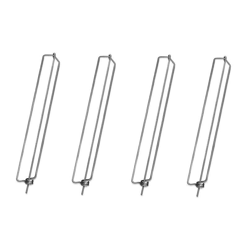 4-Pack BBQ Chicken Wing Grilling Rails, Stainless Steel Wing Rails for Outdoor Picnic Camping Barbec