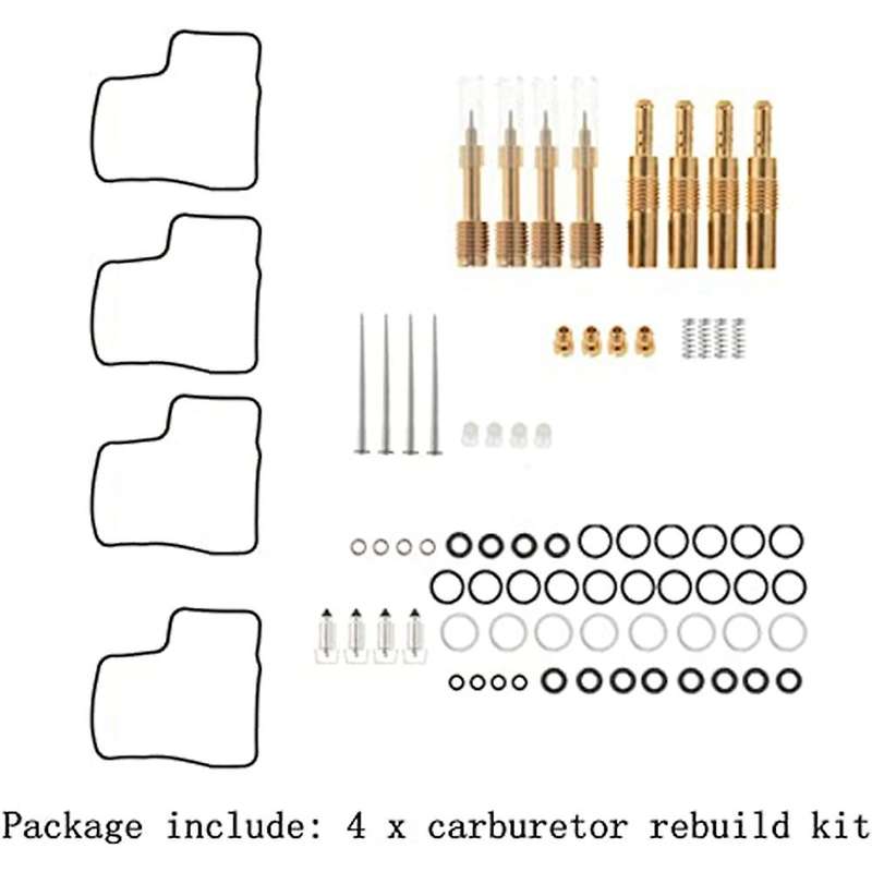 4-Pack Carburetor Rebuild Repair Kits Replacement for V65 V65 Shadow 750 1100 Interceptor 1000