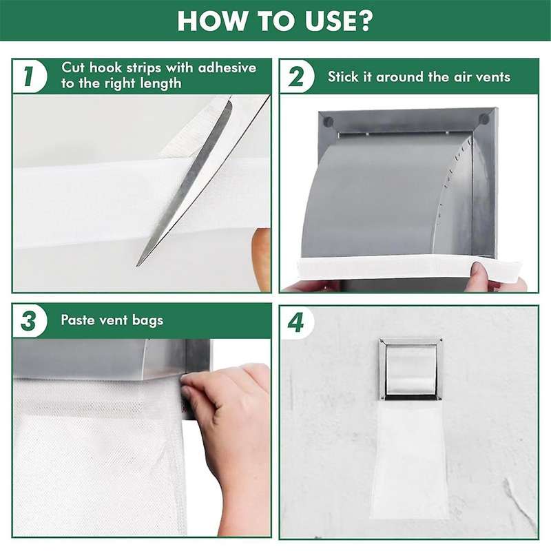 4Pack Dryer Vent Lint Bags Lint Traps Lint Dust Bag for Outdoor Dryer Vents Capturing Lint and Dust