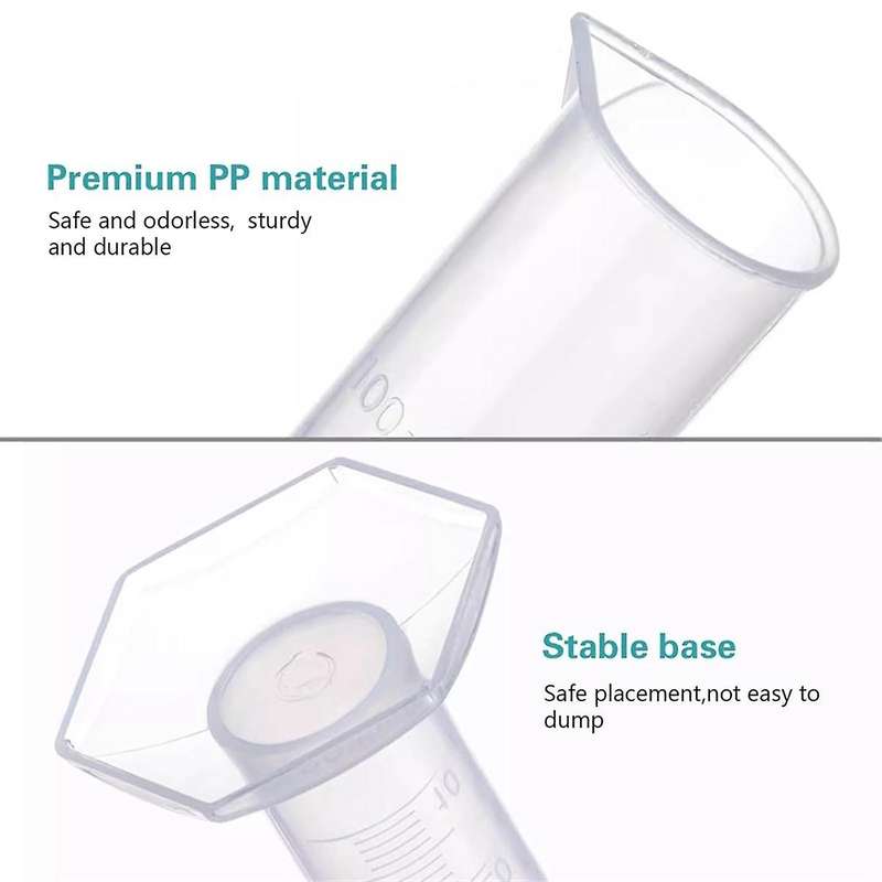 4-Pack of Plastic Gradient Cylinders, with 4 Pipettes, 1 Plastic Funnel and 2 Brushes