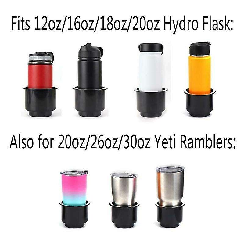 4Pack Recessed Drop in Plastic Cup Drink Can Holder with Drain for Boat Car Marine Rv (Black)