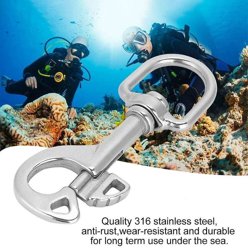 4Pack Scuba Diving Hook Stainless Steel Swivel Eye Bolt Snap Hook Clip Marine Boat 96mm