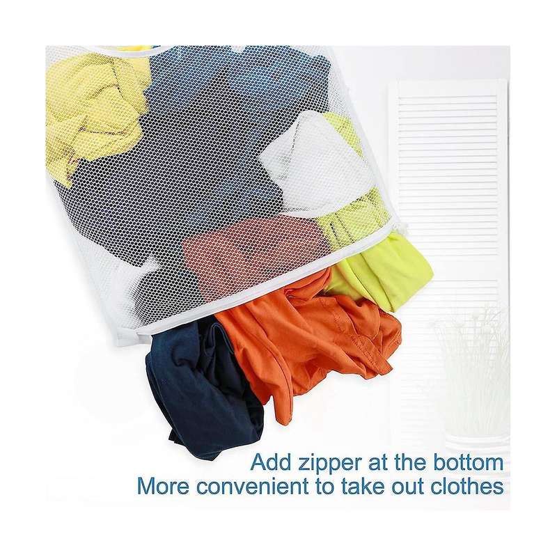 4packs Door Hanging Laundry Hamper Bag with Zipper and Wide Open Top,used In Laundry Room Student D