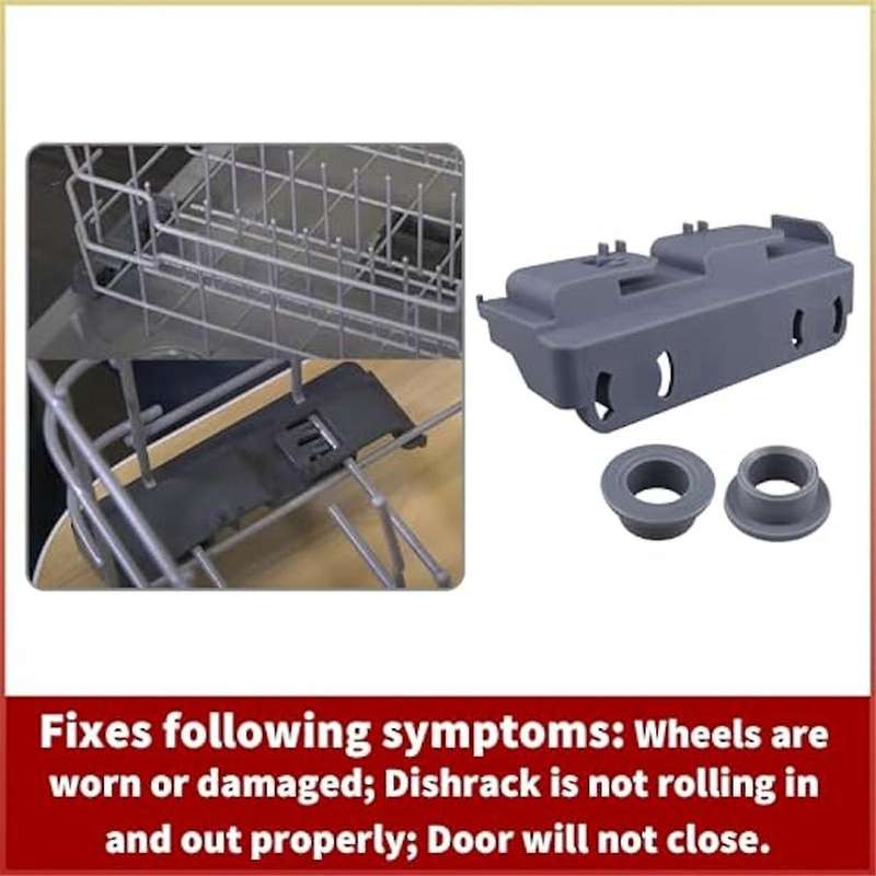 4Pack WD28X27241 Dishwasher Baskets Rack Carrier and Roller Kit Replacement Part for Dishwasher Lowe