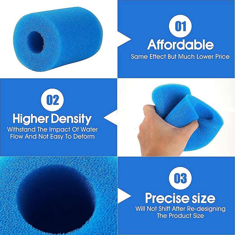 4pack Type I Pool Filter Sponge for / Pool Pump,swimming Pool Filter Reusable Washable Pump Sponge