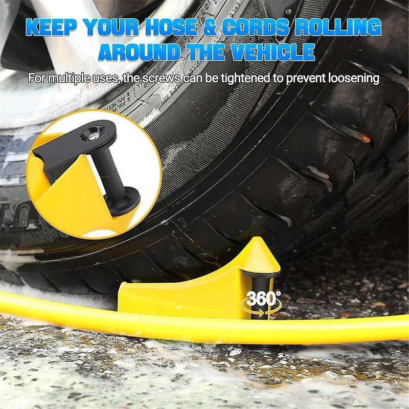4-pack Tire Hose Rollers for Car Wash Avoid Snagging, Car Wash Detailing Supplies Tool, Auto Detaili