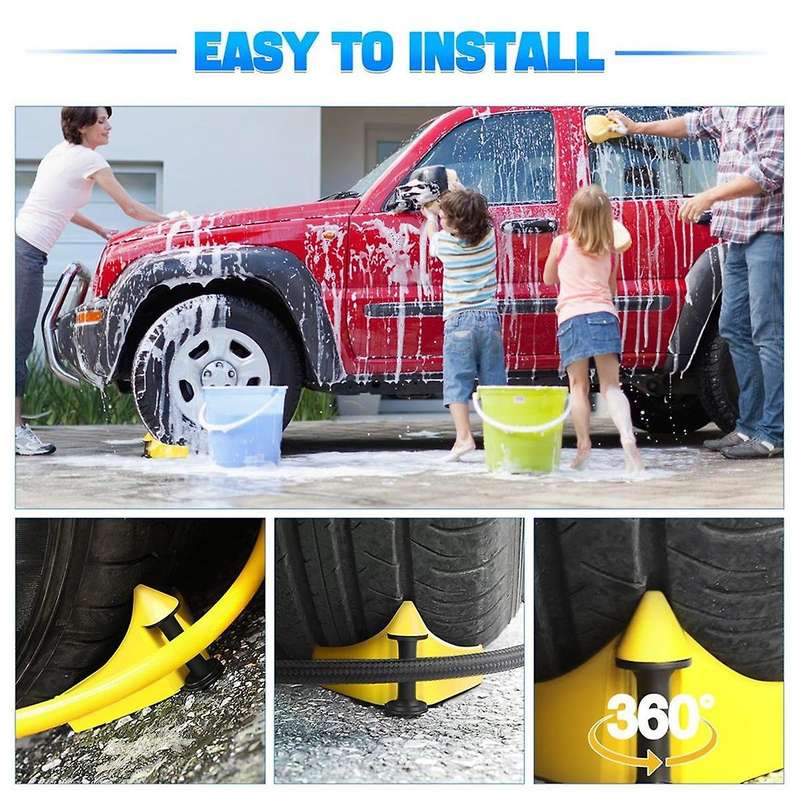 4-pack Tire Hose Rollers for Car Wash Avoid Snagging, Car Wash Detailing Supplies Tool, Auto Detaili
