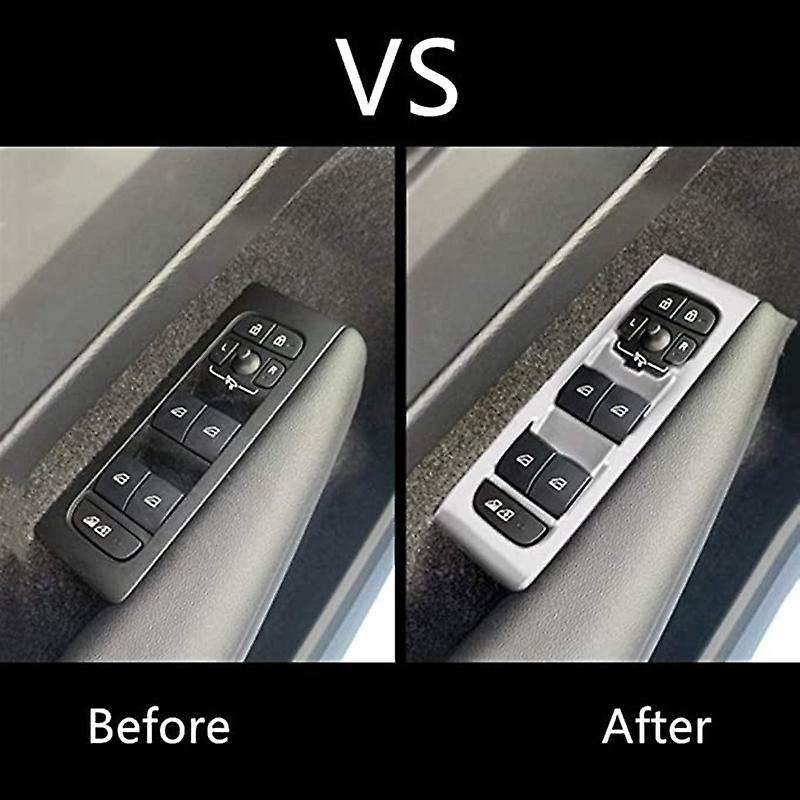 4Pc Car Interior Window Lift Switch Button Cover Molding Trim for XC40 2017-2020 Chrome Accessories