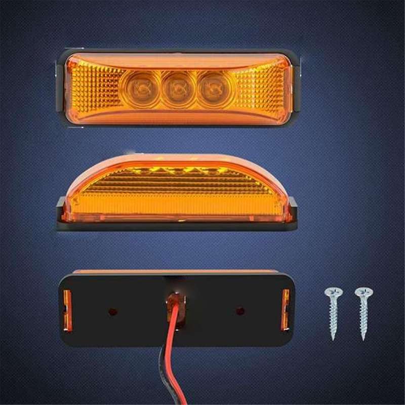 4pair Truck Trailer Universal 24V Shell Piranha Front and Rear LED Side Marker Light Space Indicator
