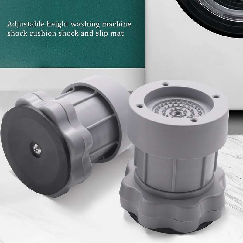 4pc Adjustable Heighten Washing Machine Anti Shock Non Feet Mat Fridge Floor Furniture Protector-gr