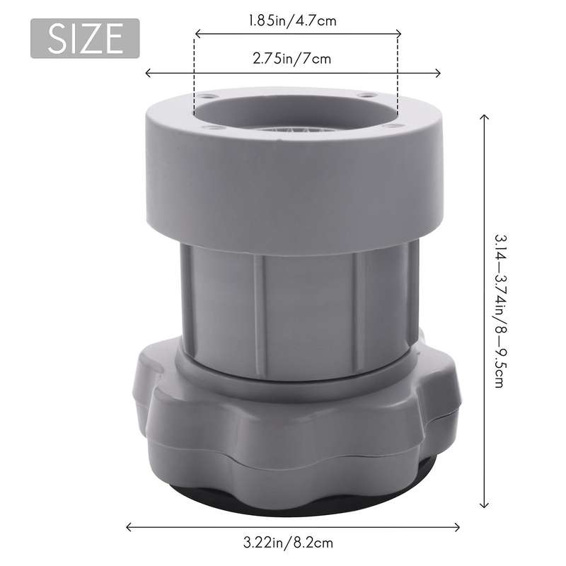 4pc Adjustable Heighten Washing Machine Anti Shock Non Feet Mat Fridge Floor Furniture Protector-gr