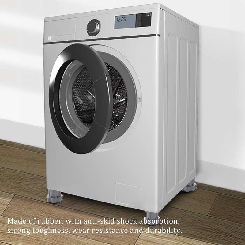 4pc Adjustable Heighten Washing Machine Anti Shock Non Feet Mat Fridge Floor Furniture Protector-gr