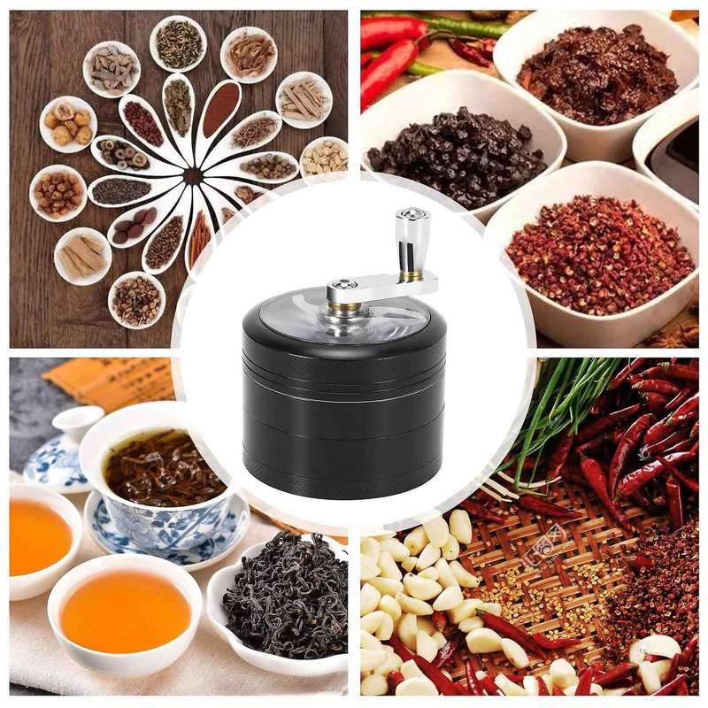 4pc Grinder Manual Grinder Grinder Manual Crank and Scraper for Preparing Raw Materials, Nutrients