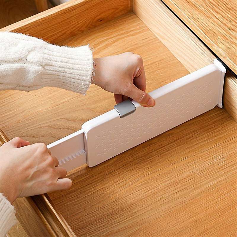 4PC Drawer Dividers Organizer Adjustable Storage Retractable Drawer Partition Holder Household Clap