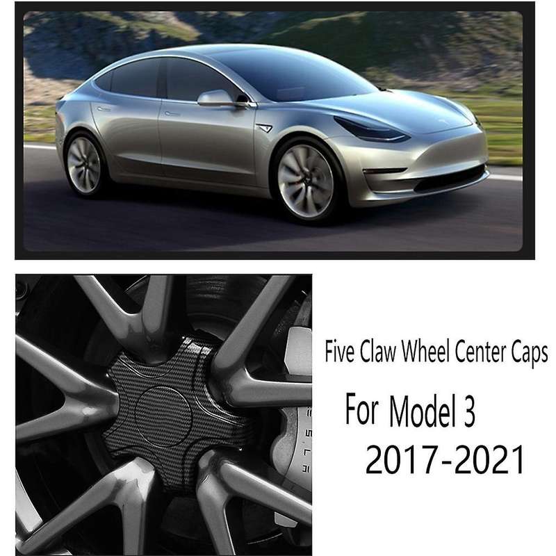 4PC Five Claw Wheel Center Caps Hub Cover Lug Nut Covers Hubcaps Car Decoration Modification for Mod