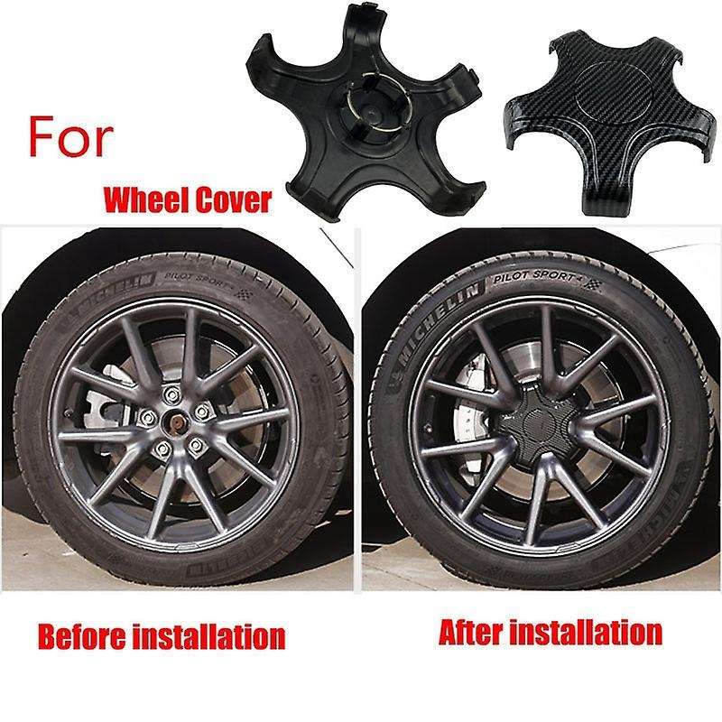4PC Five Claw Wheel Center Caps Hub Cover Lug Nut Covers Hubcaps Car Decoration Modification for Mod
